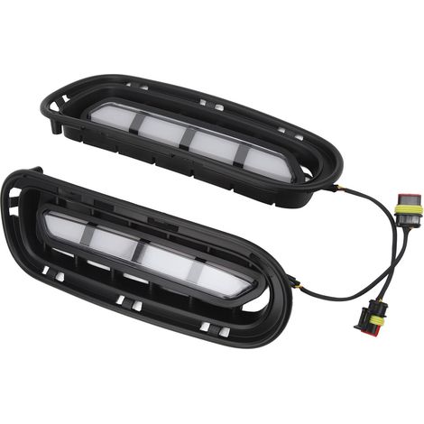 1 paire de feux de jour à LED haute luminosité, lumière jaune/blanche, étanches, avec cache antibrouillard pour Kia Stinger CK (1/5)