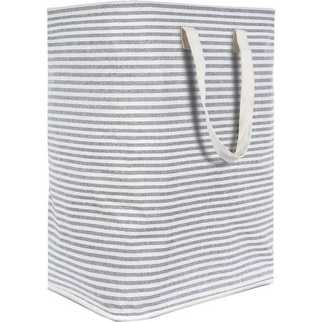 Signature Foldable Cotton Laundry Basket, 72L Clothes Hamper, Waterproof Storage Container with Handles, Ideal for Home Storage, 30 x 40 x 60 cm (1/5)