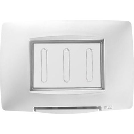 Plaque étanche Gewiss Chorus ip55 blanche GW16703TB