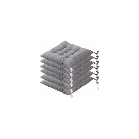 Cuscini per sedie quadrati 40x40 Cuscini per sedili Decorazione per la casa Cuscino trapuntato, comodo e colorato - Ideale per interni ed esterni (grigio)