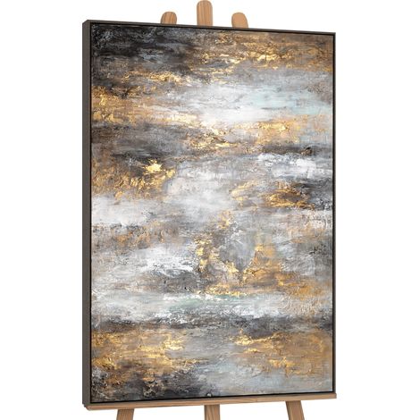 Gemälde Milchstraße III Rahmen Grau 120x80 cm (1/5)