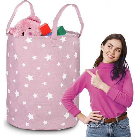 Cesta para juguetes nukido - rosa