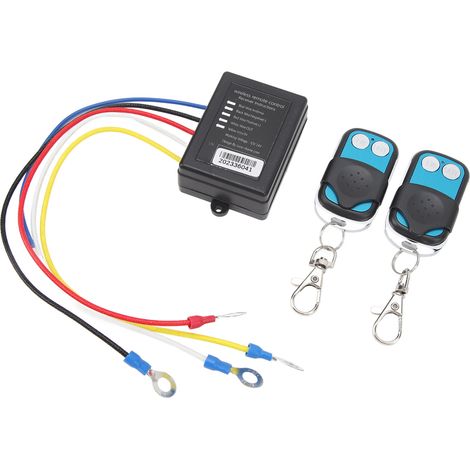Télécommande sans fil pour treuil 434MHz 12V 24V, portée 15m, universelle camion, quad, SUV, kit récepteur (1/5)