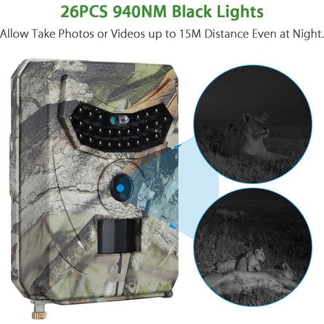 Caméra anti-chasse extérieure haute définition, caméra de surveillance de jardin 1080p-20MP, caméra vidéo anti-chasse (1/5)
