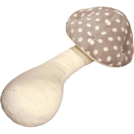 Coussin champignon, peluche décorative, oreiller, doudou pour le sommeil des filles, gris (1/4)