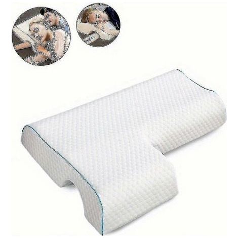 Oreiller arqué en mousse à mémoire de forme à récupération lente pour couples - Oreiller anti-pression pour les mains-AquaForge (1/4)
