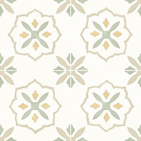 Carrelage effet Carreau ciment Moralis Vert 22,3x22,3x0,9 cm Levior - Sol et mur intérieur (vendu par carton de 0,65 m²) - RO'MA CARRELAGE