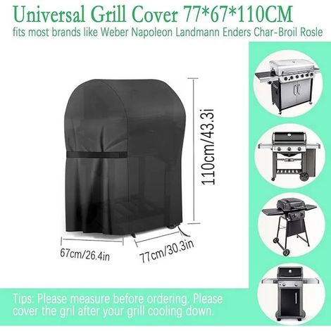 Housse de barbecue, bâche Oxford 210D, imperméable et résistante aux UV, pour barbecue à gaz, 110 x 67 x 77 cm (1/5)