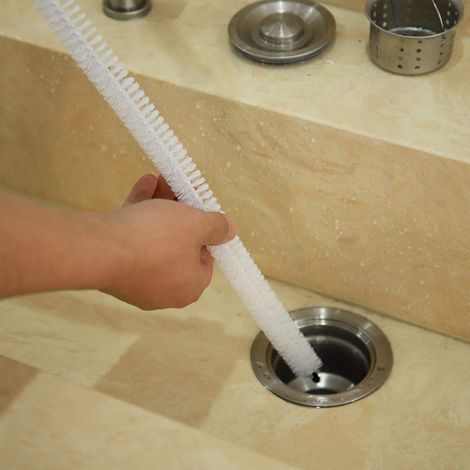 Cepillo desatascador CHICIRIS, herramienta flexible para limpiar desagües, buena ductilidad y dureza, 7 cm / 28 pulgadas para baño (verde) (1/5)