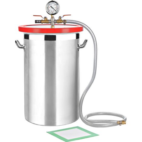 Melko Vakuumkammer 28x45 Entgasungskammer 27,7L Edelstahl Industriepumpe Harzfalle