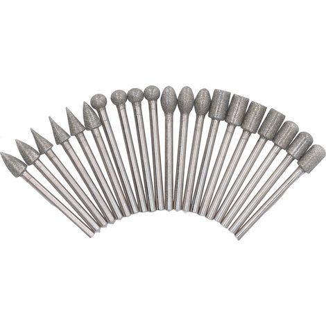 Ensemble de 20 fraises rotatives à tige de 3,2 mm (1/8 po), compatible avec tous les outils de polissage et de gravure. (1/5)