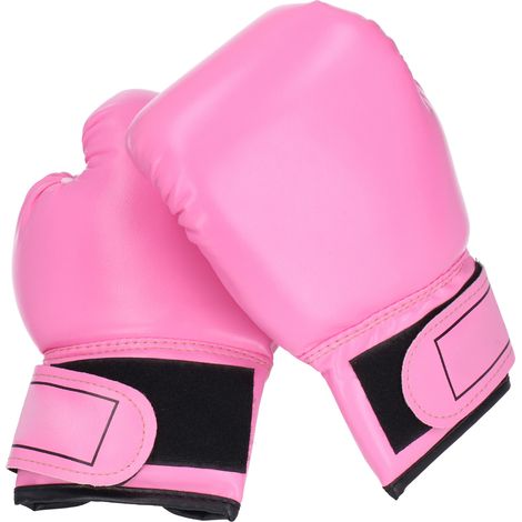 Lot de 2 gants de boxe pour enfants, entraînement, combat, sparring, coups de poing, kickboxing, fuchsia
