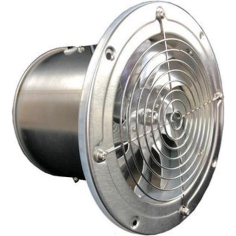 Ventilateur d'extraction en acier inoxydable de 4 pouces pour conduit de fenêtre, souffleur d'air pour toilettes et cuisine (1/5)