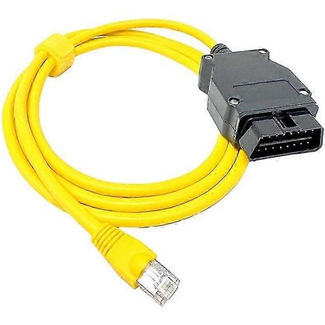 Câble Ethernet ENET pour BMW, outil de diagnostic et de codage OBD2, compatible ICOM, jaune, 1 unité (1/5)