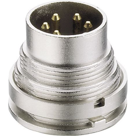Lumberg SGV 70 DIN-Rundsteckverbinder Stecker, Einbau vertikal Polzahl: 7 Silber 1 St. (1/2)