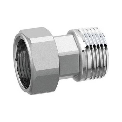 RACCORD DE JONCTION EN LAITON CHROMÉ AVEC CAPUCHON MOBILE Taille : 3/4"