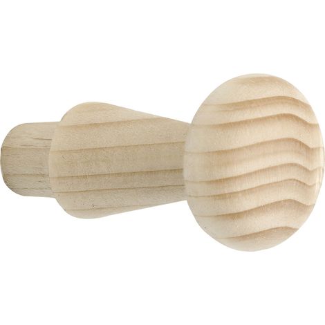 Alles im Griff  Holz Kleiderhaken Horus - Wandhaken zum Einbohren ø 10x12mm - Garderobenhaken, Fichte roh