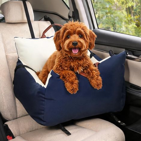 Caisse de transport pour animaux blu navy Beige 53 x 49 x 36 cm (1/5)