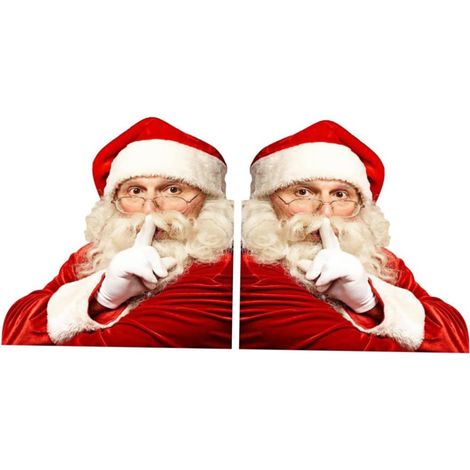 Santa Claus Car Stickers Self Adhesive PVC Creative Design