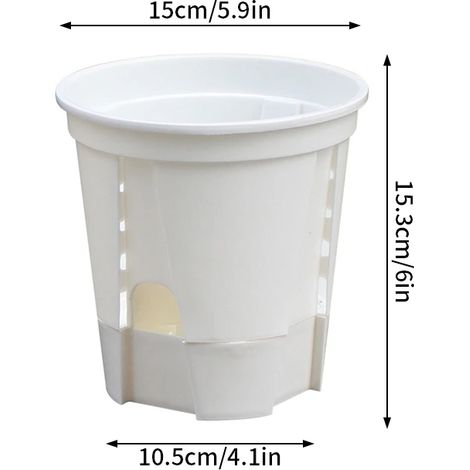 (S2, comme illustré) Pot à arrosage automatique pour orchidées, pots de fleurs transparents pour plantes, pot de jardin paresseux, pot respirant pour racines d'orchidées (1/4)