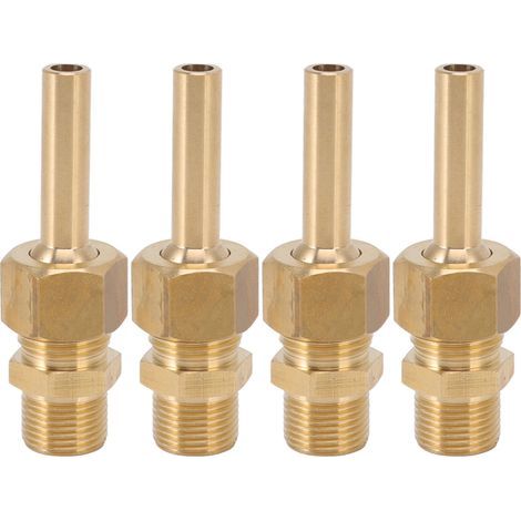 Pure copper water fountain nozzles, large hexagonal direct jet nozzle, waterscape, single male thread G3/8, 4 pieces (1/5)