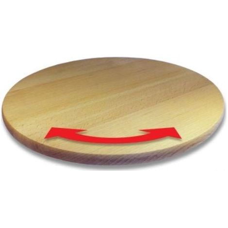 Practic Vassoio girevole classico in legno chiaro 35 cm