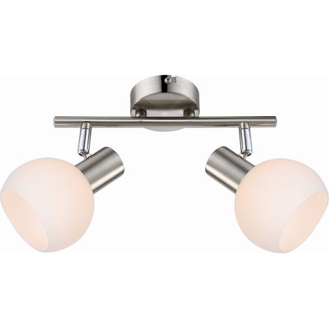 Lámpara de techo Candellux Mauro plateada con mando a distancia y bombilla RGB.