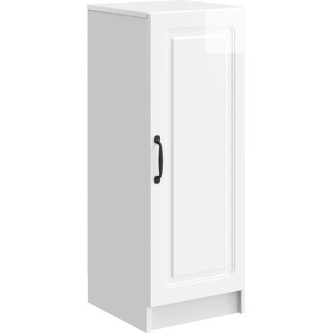Credenza Bianco Lucido 33 x 34,5 x 87 cm Legno ingegnerizzato vidaXL