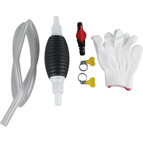 Pompe à vide manuelle pour carburant, huile et gasoil avec tuyau de 1 m, extraction de carburant, nettoyage de pneus (1/5)