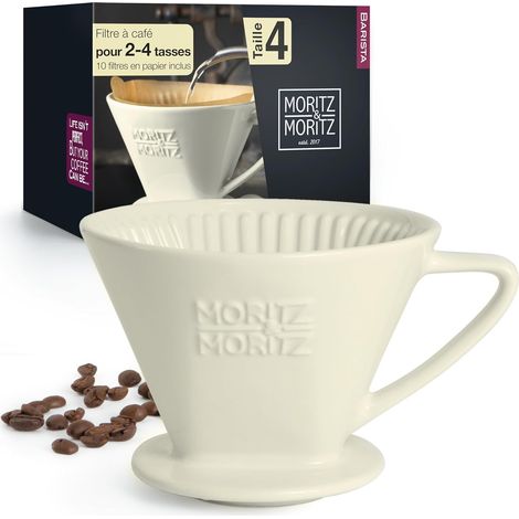 1 Filtre à café Porcelaine, Blanc, 16,5 cm, Pour 2 à 4 tasses, Usage manuel (1/5)
