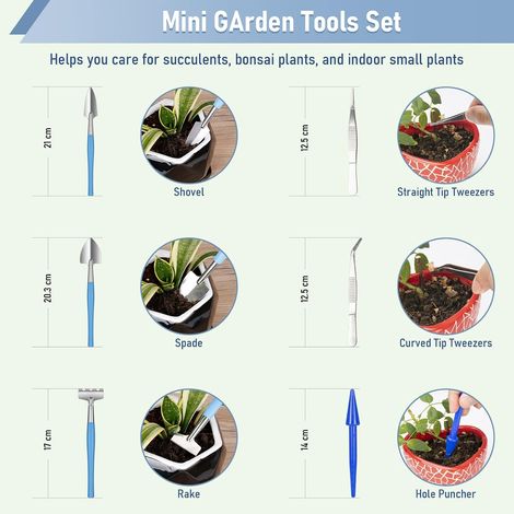 Lot de 14 - Mini Outil De Jardinage - Mini Outils Pour Plantes Succulentes - Plantes En Pot (1/5)