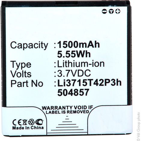 NX - Batterie téléphone, smartphone, GSM pour Amazing 3.7V 1500mAh - LI3715T42P3H504857