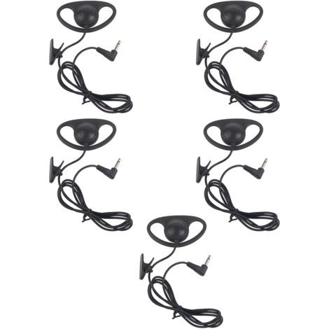 5 oreillettes en forme de D avec prise jack 3,5 mm pour talkie-walkie-AquaForge (1/5)