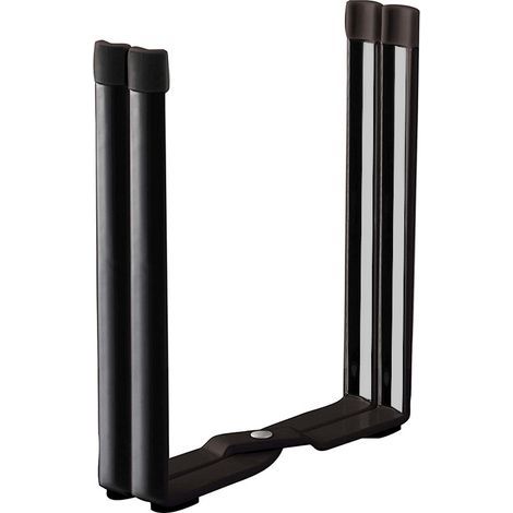 Escurridor de platos plegable, soporte para botellas negro, acero al carbono (1/5)