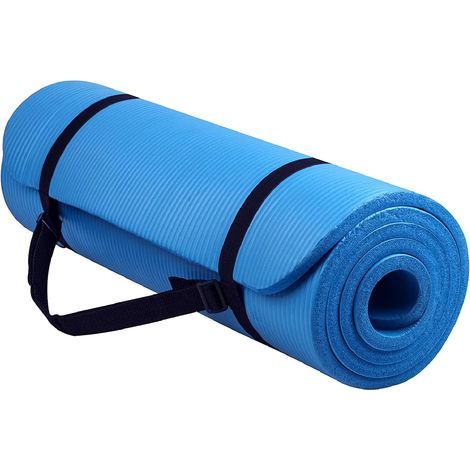 Unisex-Yogamatte aus rutschfestem, dickem Schaumstoff (10 mm) mit Tragegurt – Leichtes Heimfitnessgerät für Yoga, Pilates und Stretching (1/5)