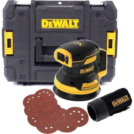 Dewalt DCW210N Cordless Brushless 18v XR Orbital Sander 125mm + Tstak +10 Sheets