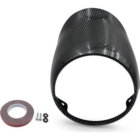 Carenado delantero, cubierta del faro y carenado del parabrisas para motocicleta Primavera 150, diseño en fibra de carbono.