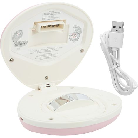 Lampe de nuit LED rechargeable USB en forme de coquillage, projecteur lumineux décoratif rose (1/5)