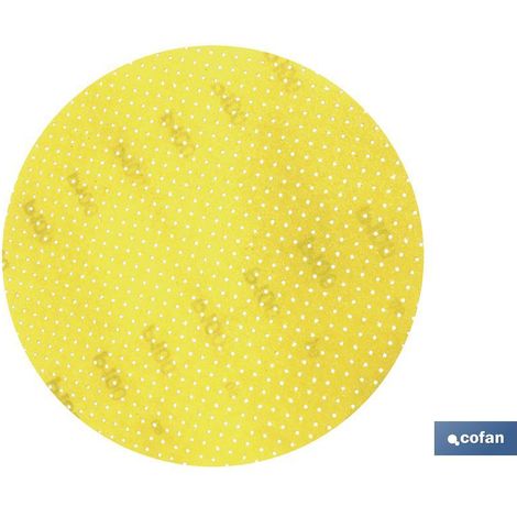 Disco de lija microperforado ø225mm G-180 alta calidad con velcro y bajo embotamiento