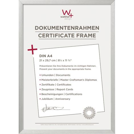 Walther Design AJ130S Cadre Photo Aluminium Argent 21x29.7cm