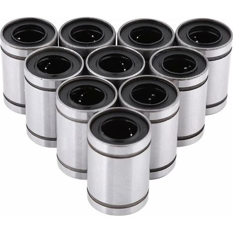 10 rodamientos lineales de bolas LM12UU de 12 mm para eje 3D de 12 mm, piezas CNC para impresora 3D.