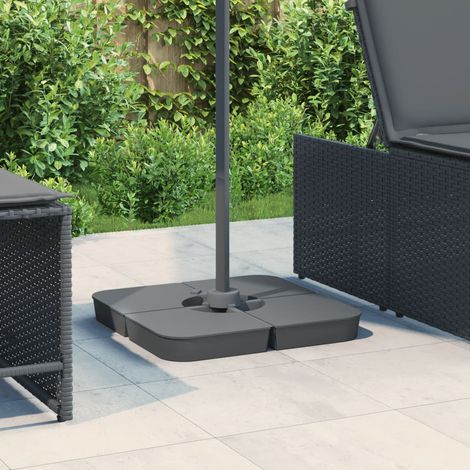 Ensemble de base de parasol pour parasols à pied-Socle de parasol croisé 4pcs PP 505341 (1/5)