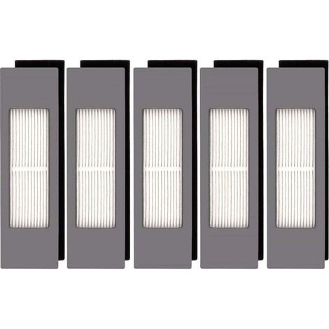 Filtres HEPA (5 pièces) pour aspirateurs robots Ecovacs DEEBOT OZMO 920 950 T8 AIVI Max T9 T5 N5 N7 N8+ N8 Pro Plus DX55 DX93 DJ65, kit de filtres pour aspirateur robot, 5 filtres de rechange (1/4)