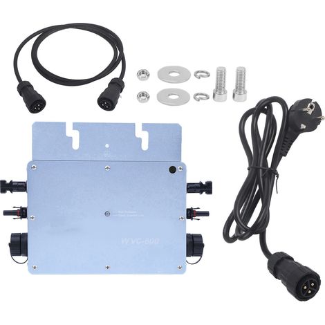 Micro-onduleur WVC-600W 220V Bleu Étanche Extérieur, Inverseur Intelligent de Réseau pour Panneau Solaire, 600 Watts, Connexion au Réseau (1/5)