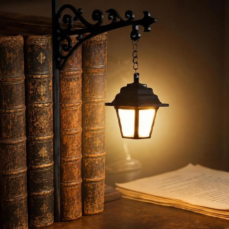Lanterne décorative de bibliothèque - Lampe livre vintage pour (1/5)