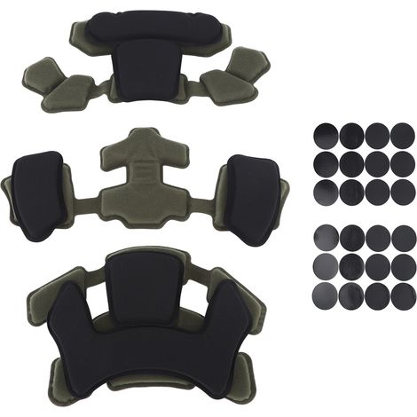 Casque intérieur mousse coussin rembourrage universel système de remplacement kit protecteur pads vert olive (1/5)