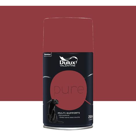 Bombe de Peinture murs & boiseries Dulux Valentine Pure Rouge 0,25 L