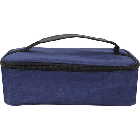 Sac déjeuner 3.2L grande capacité, étanche en toile Oxford, poignée portable, isolant thermique pour bureau, école, sortie, bleu (1/5)