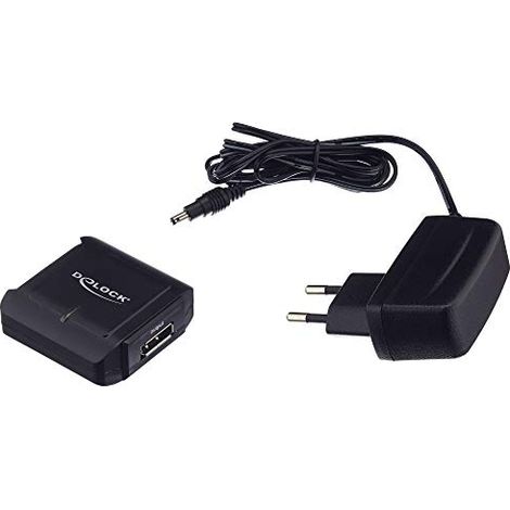 DeLOCK 11464 cable gender changer Displayport 20 pin, DC 5V Displayport 20 pin Nero (1/4)