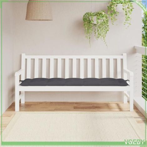 361621 Coussin de banc de jardin anthracite 180x50x7 cm tissu oxford (1/5)